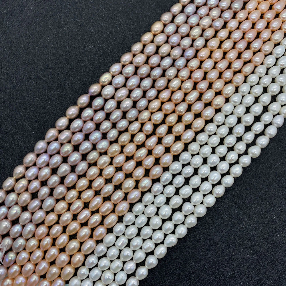 

2mm Mini Rice Shape AAA Grade Natural Freshwater Pearl Beads High-quality Jewelry DIY Making Necklace Earrings 3mm Small Beads