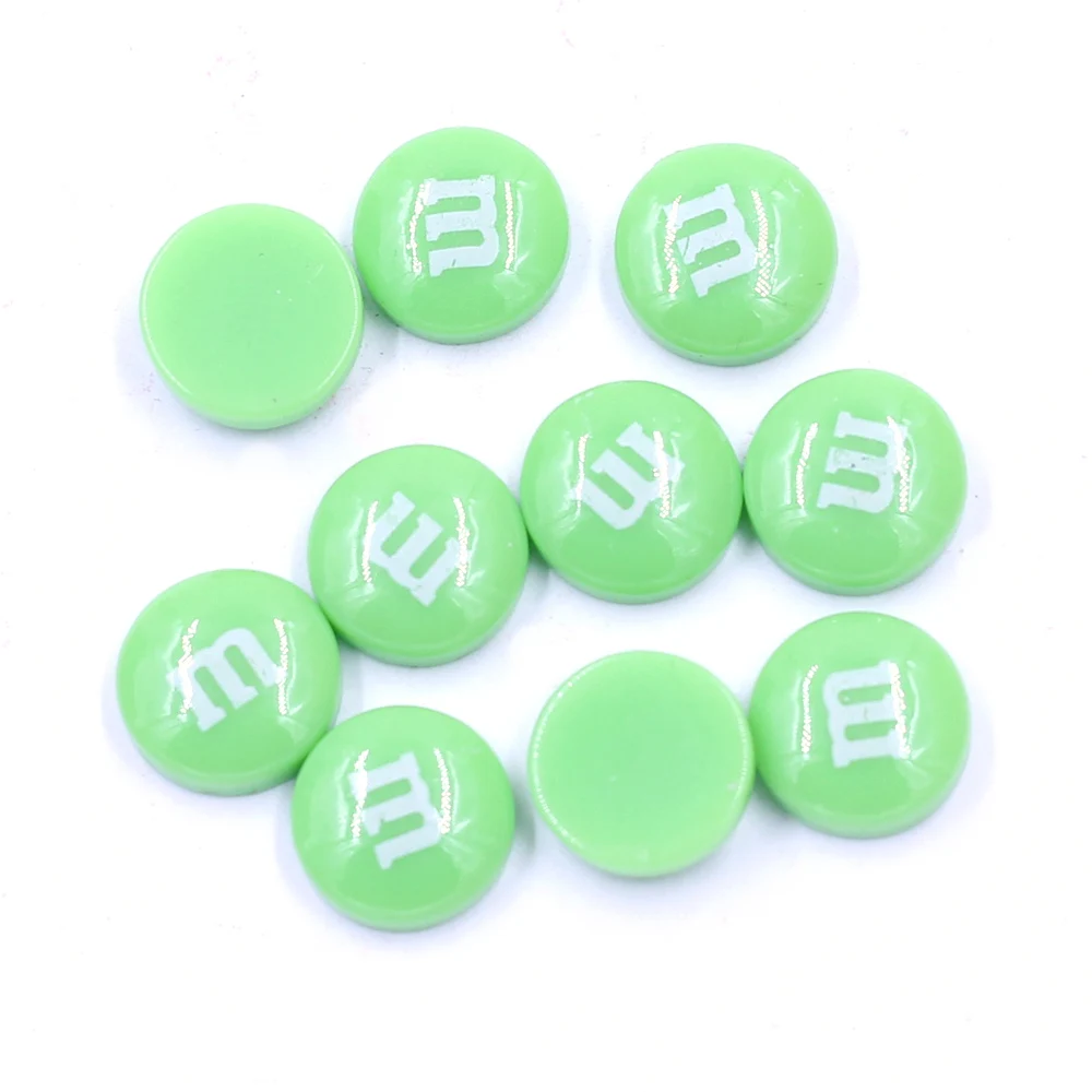 

30PCS Candy Color Round Resin Cameos m 14mm DIY Cabochon Jewelry Crafts Accessories Creative Children Handcraft Making Materials