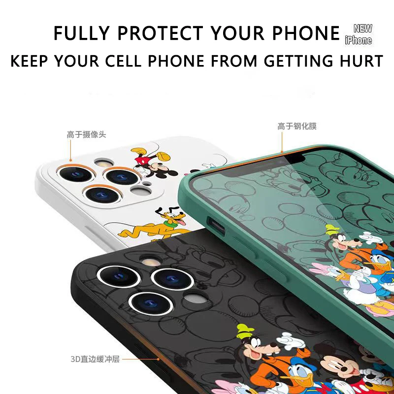 Чехол для телефона с Микки Маусом премиум класса iPhone 11 12 13 Pro MAX Mini 6S 7 8 Plus X XR XS SE 2020