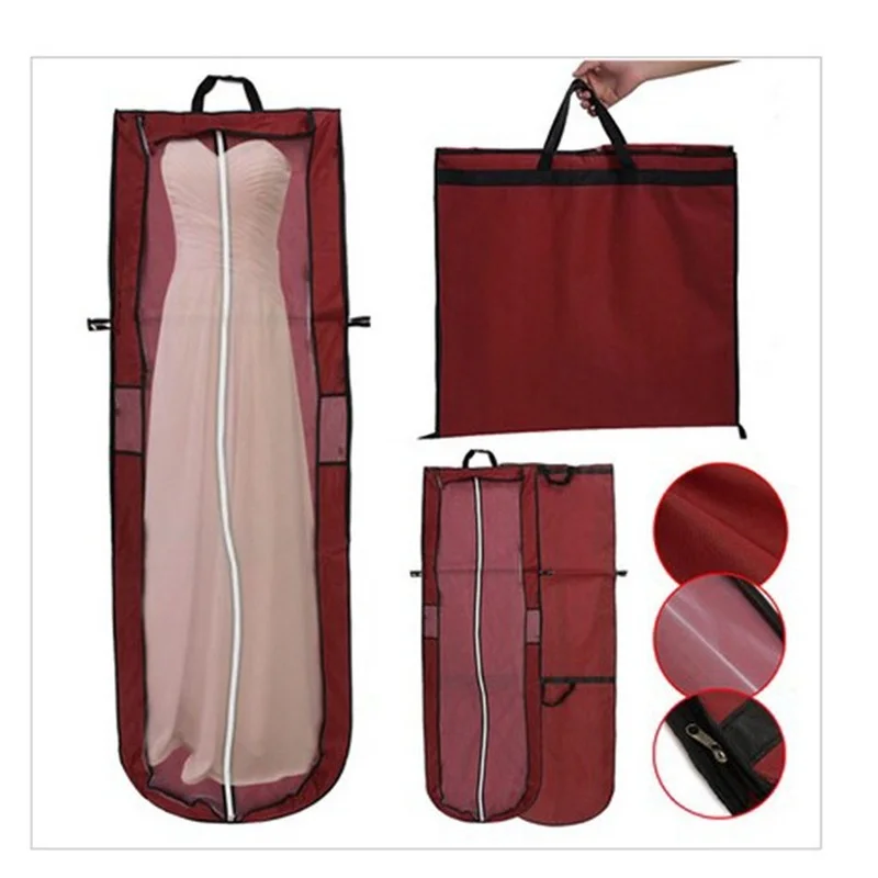 

Пылезащитный чехол на молнии для свадебного платья, пылезащитный чехол, складной чехол для одежды, защитный чехол