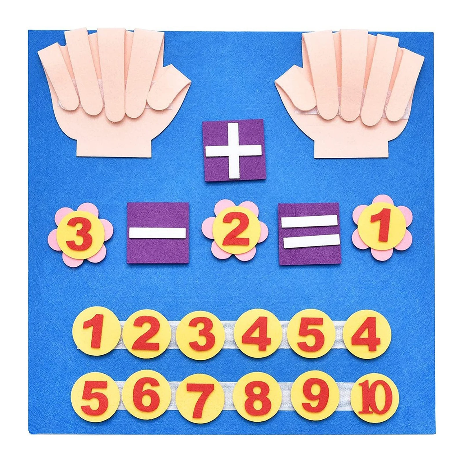 

Felt Board Finger Numbers Counting Toy Teaching Felt Board For Toddlers Felt Math Addition And Subtraction Teaching Early