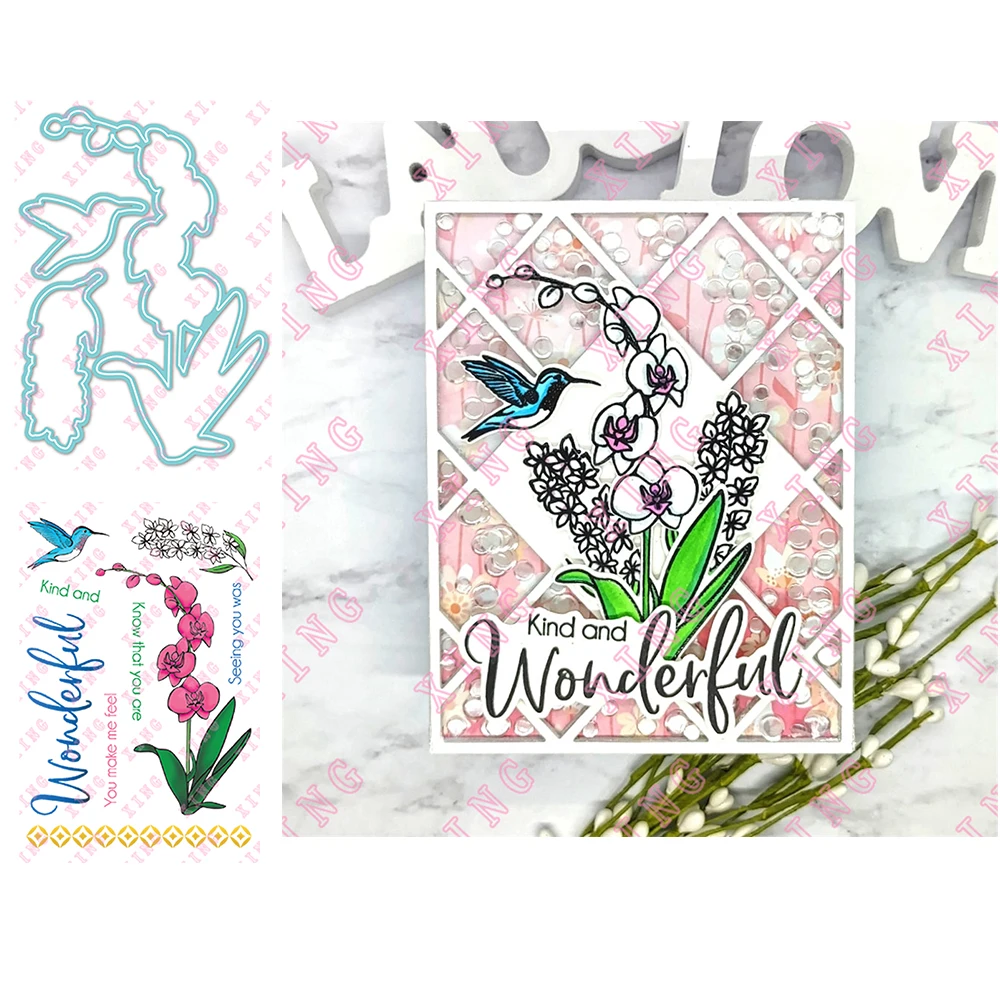 

New Orchid Metal Cutting Dies Scrapbooking Diy Decoration Embossing Clear Silicone Stamps Craft Knife Blade Punch Reusable Mould