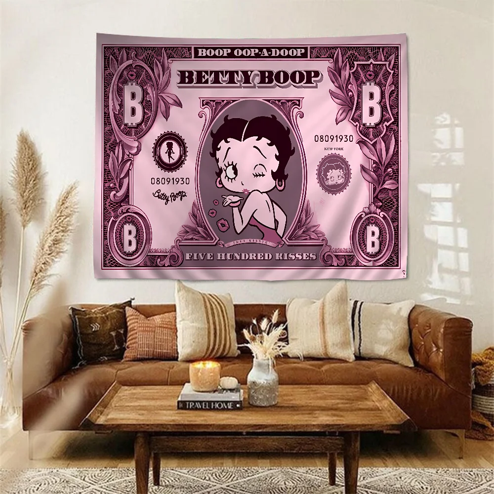 B-Bettys Boops Красочный гобелен Настенный богемный настенный Мандала Настенные листы