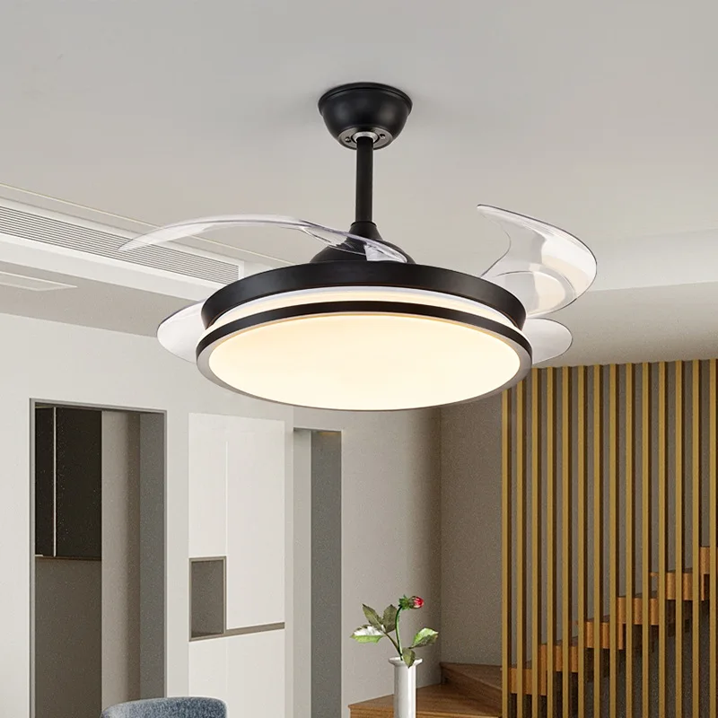 

Modern frequency conversion ceiling lamp, ceiling fan lamp, household fan ceiling chandelier, new living room dining room lamp