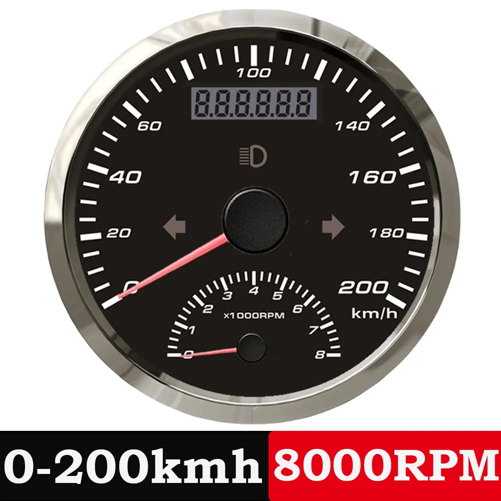 Универсальный GPS-Спидометр AD 85 мм 0-8000 миль/ч с тахометром об/мин