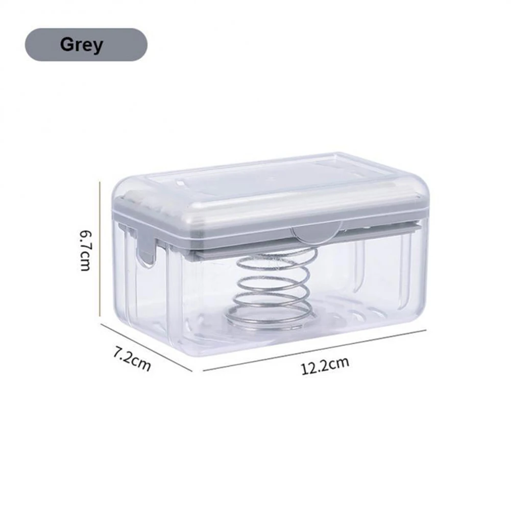 

Multifunctional Soap Box Roller Type Hands-free Soap Bubble Box Plastic Blue/grey For Bathroom Kitchen Toilet Bathroom Tools