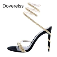 2022 summer women new fashion sexy clear heels pure color retro apricot party shoes narrow band stilettos heels sandals 41 42 43