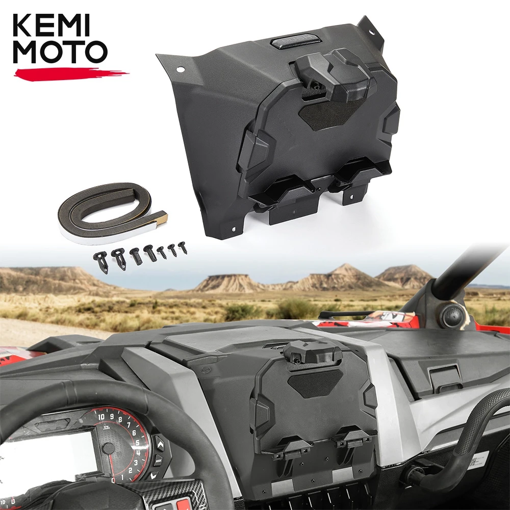 KEMIMOTO Electronic Device Mounts Storage Box Compatible with Polaris RZR PRO XP XP4, PRO R, TURBO R 2020-2023 Phone GPS Holder