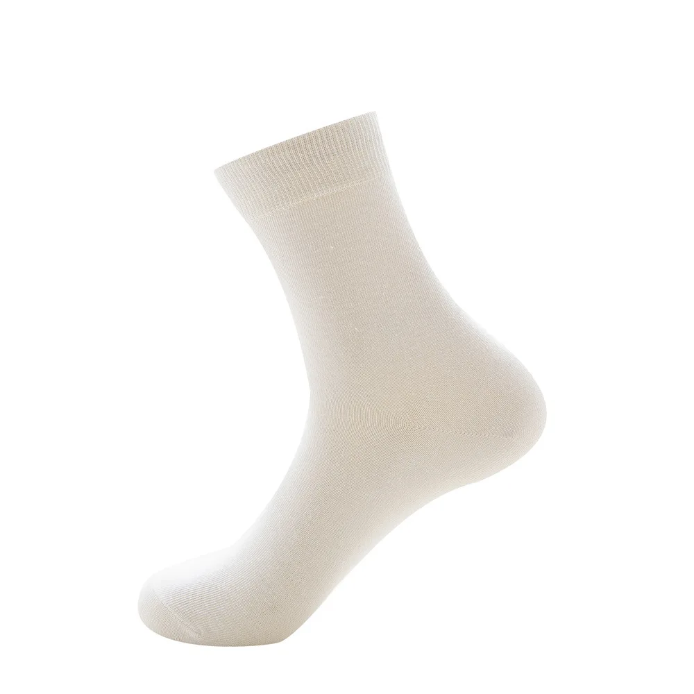 5 Pairs Foundation Thigh High Socks Men Cotton Stockings Unisex Solid Color Spring Autumn Long Socks Woman Plus Size Happy Socks