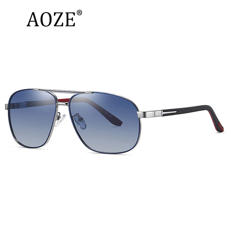 

2022 Polarized Sunglasses New Men's Square Metal Sunglasses 6306 Two Tone Spring Leg Sunglasses