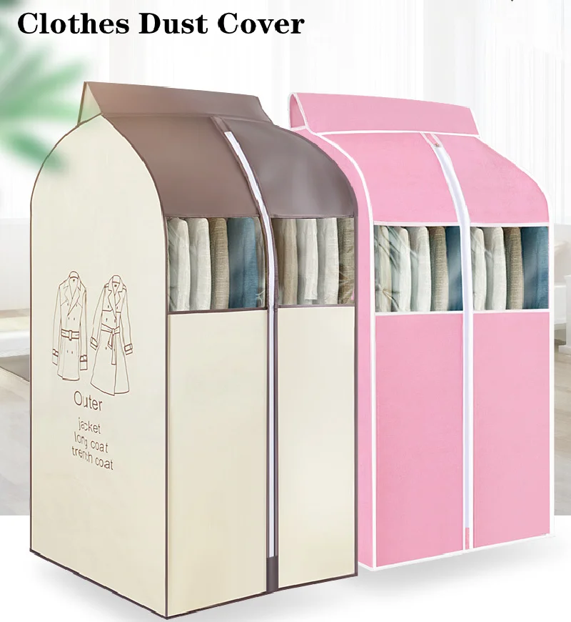 

Wardrobe Hanging Clothing Suit Bag Clothes Non-woven Clothing Dust Cover Protector Case Home Storage Bag Case Organizer