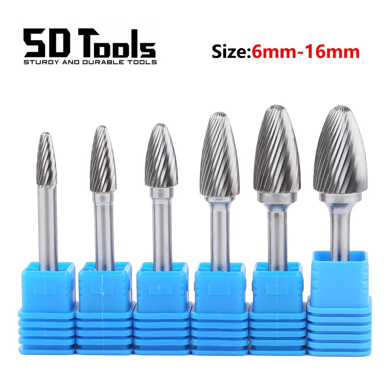 

F-Type Tungsten Carbide Rotary File Tool Hard Alloy Head Milling Rotary Cutter Burr Bit Polishing Grinding Abrasive Tools
