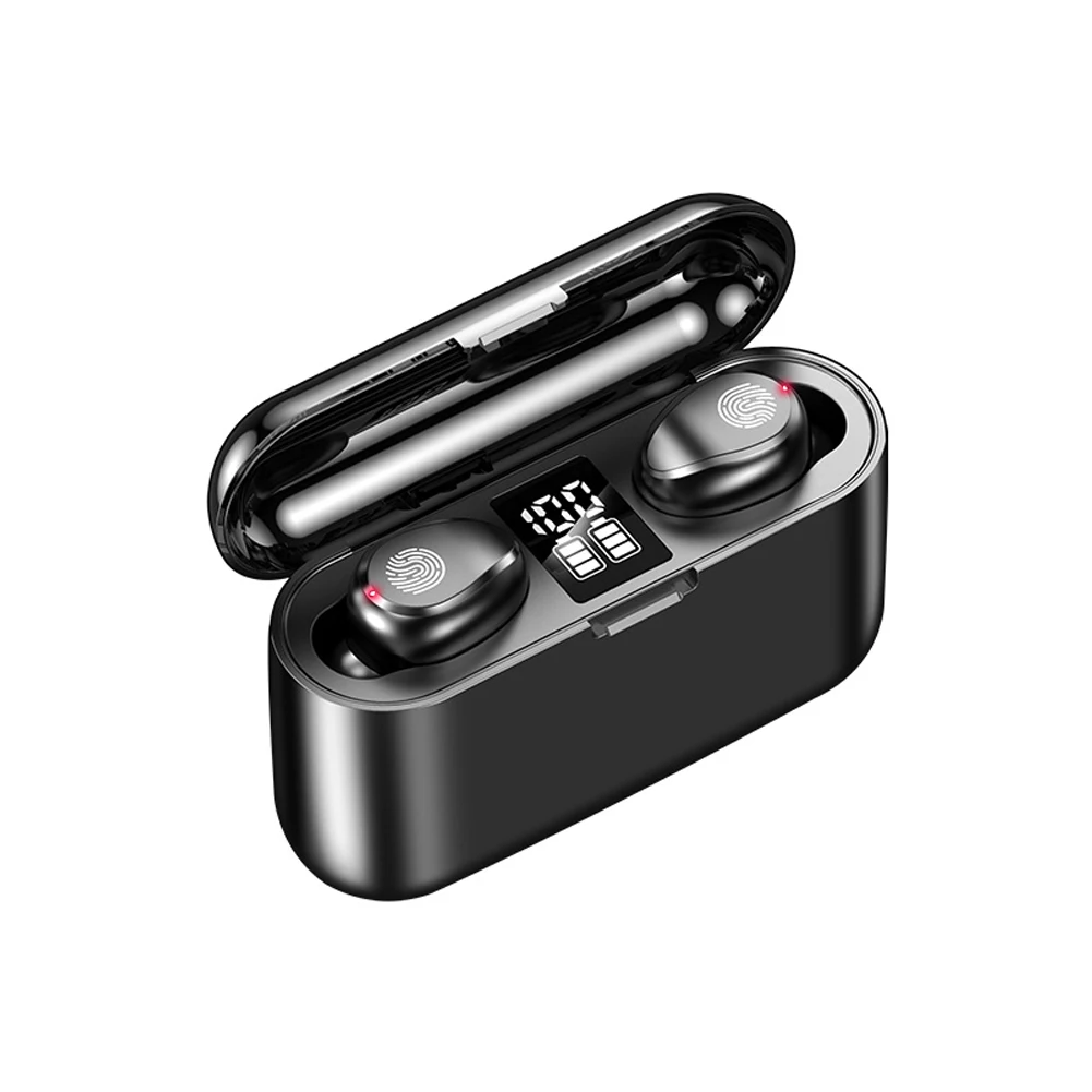 

F9 TWS Bluetooth-compatible 5.1 Earphones 1200mAh Charging Box Wireless Headphone In-ear Stereo Sports Earbuds Headsets With Mic