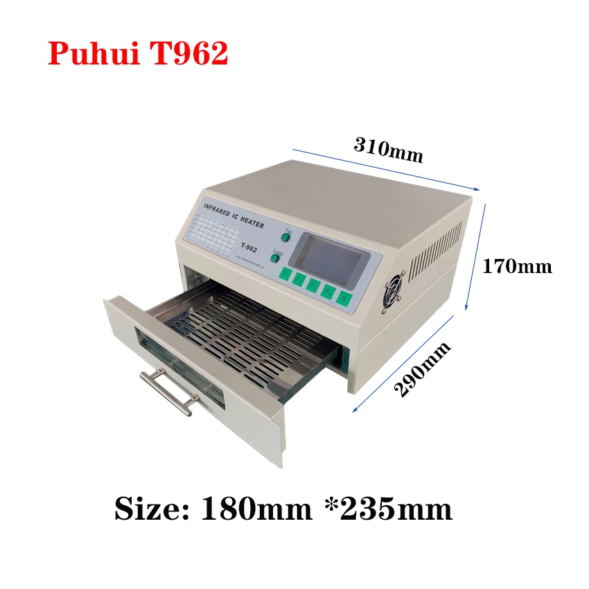Новое поступление PUHUI T962C печь для оплавления 600*400 мм 2500 Вт Инфракрасный IC