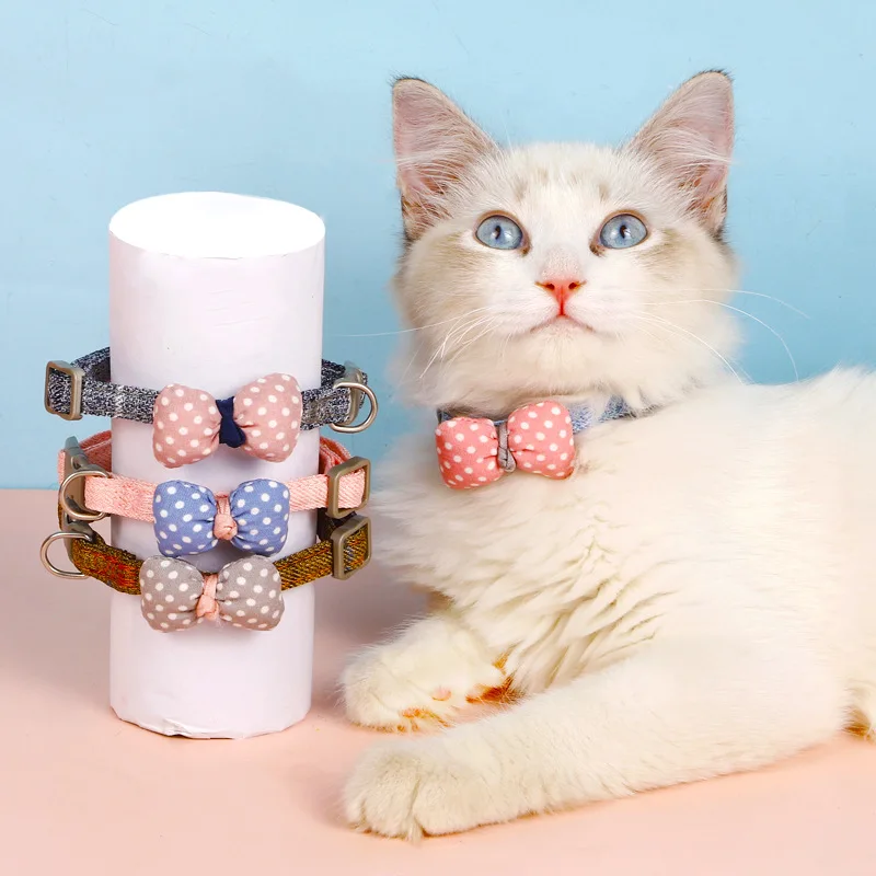 

Pet bow collar cat dog cartoon bow tie dog traction rope cat necklace kitten dog collar dog collar accessories pet supplies