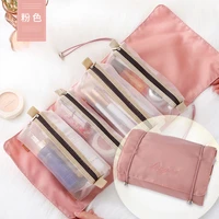 travel cosmetic bag women mesh make up box bags beautician toiletry makeup brushes lipstick storage cosmetic organizer bag