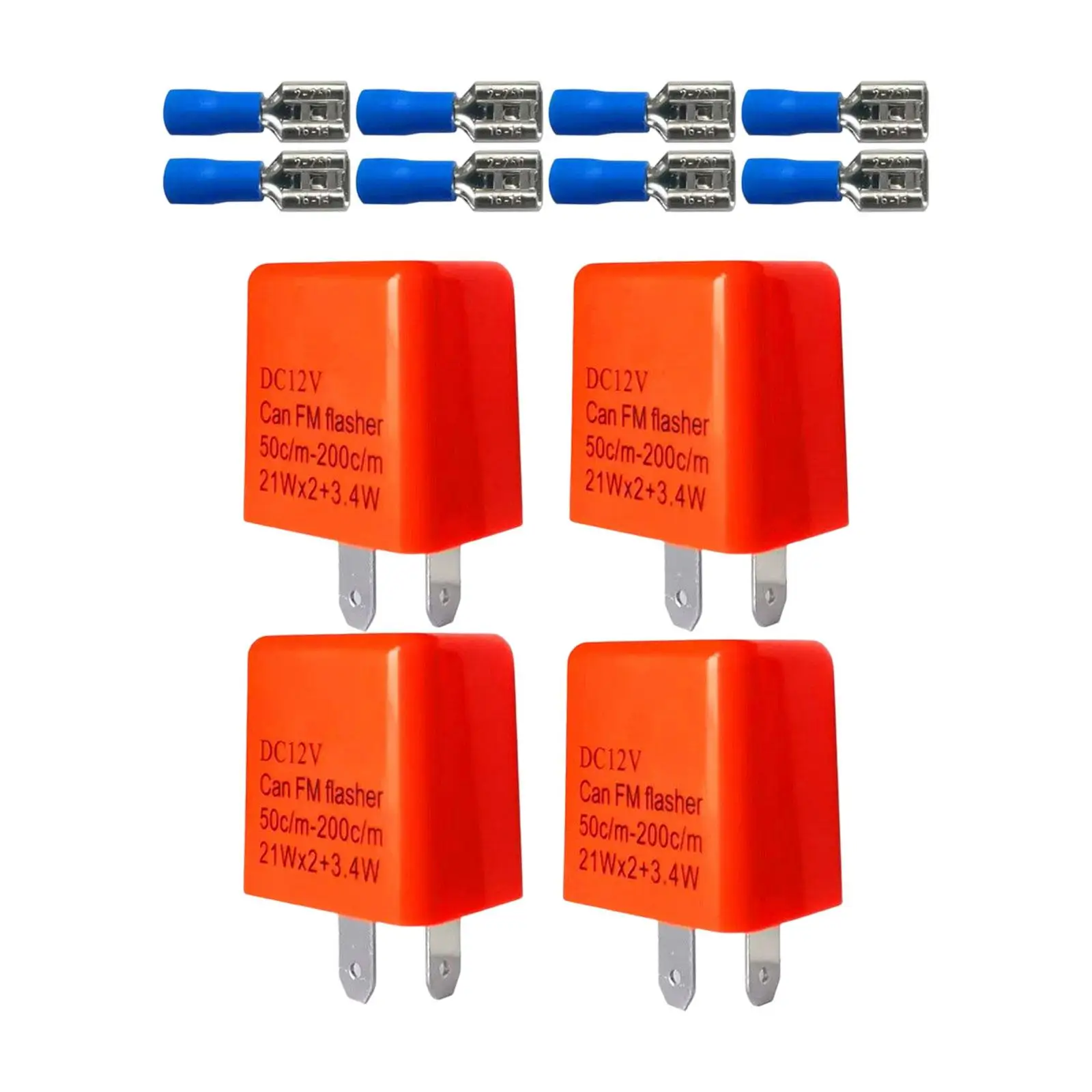 4 шт. 2-контактное 12 В светодиодное мигающее реле мигалки Plug and Play автомобильное