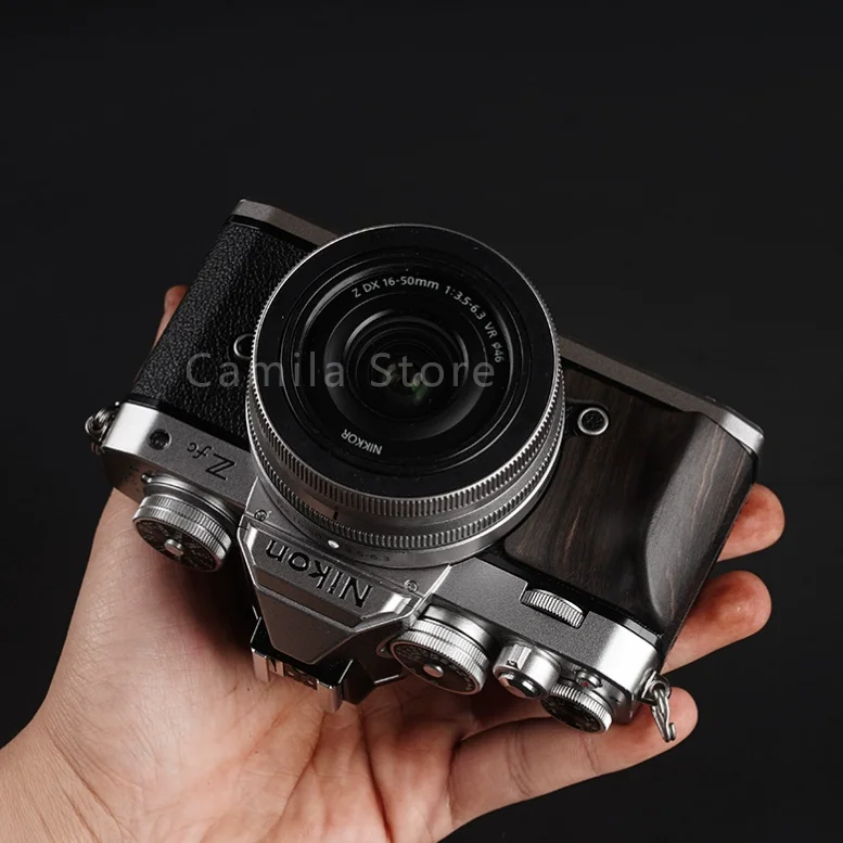 

Портативная противоскользящая рукоятка из массива дерева для фотоаппарата NIKON ZFC аксессуары для фотоаппарата с лентой 3M