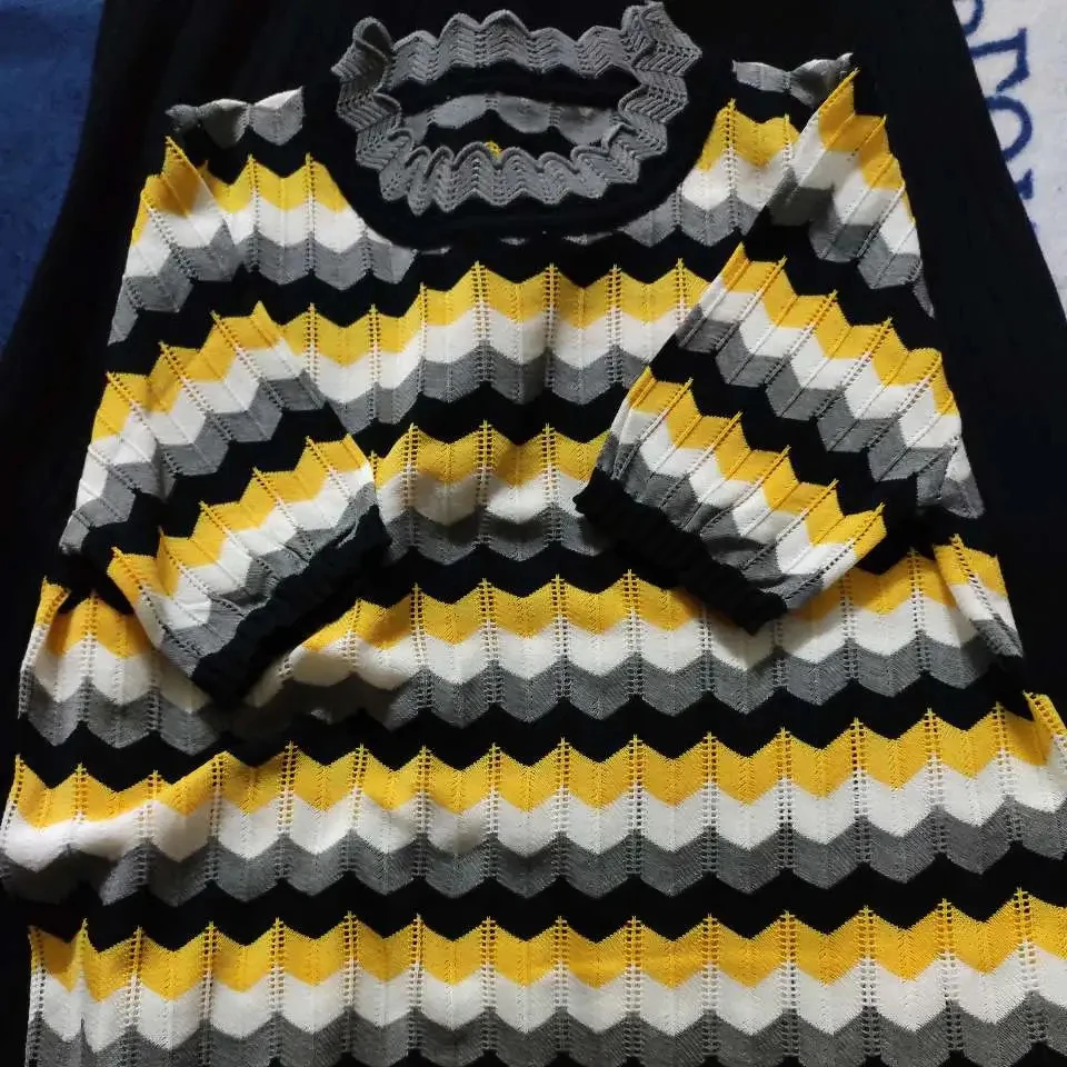 Летний модный Трикотажный костюм из двух предметов Женский Повседневный