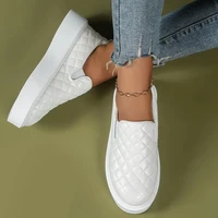 ladies casual shoes spring and autumn new pu lightweight loafers fashion low heel thick sole sneakers outdoor flat walking shoes