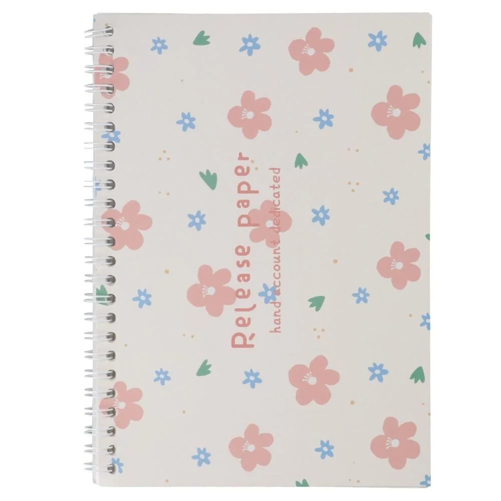 

Книга с наклейками белый цветок A5