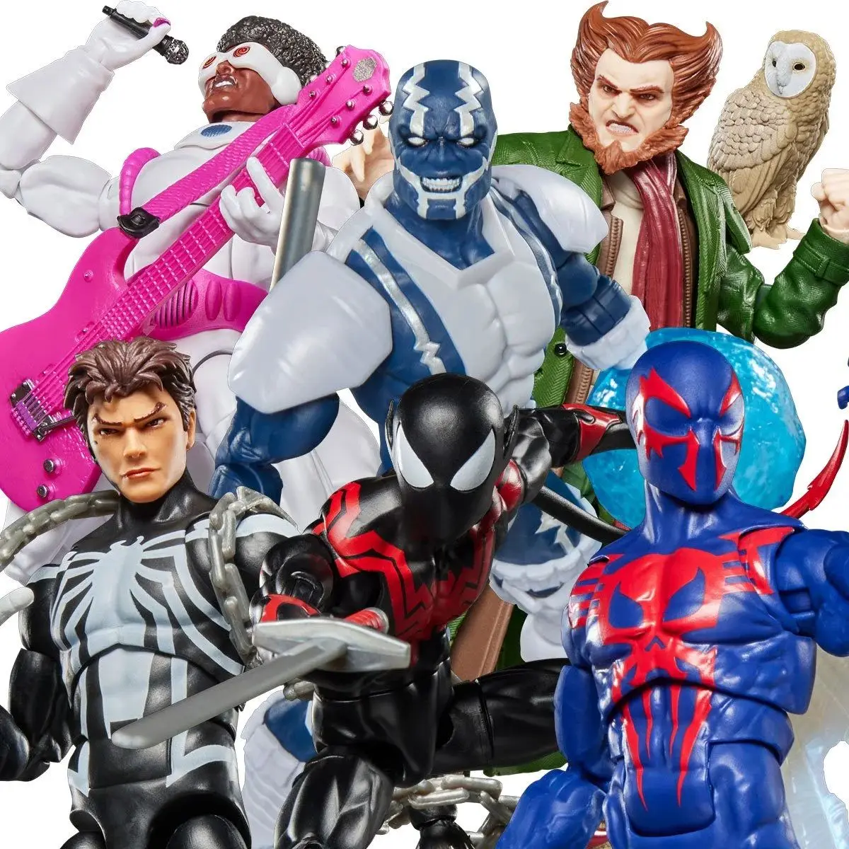 Фото Фигурка Marvel Legends Retro 2099 Nightcrawler Spiderman Hypno Hustler Owl Cardiac Mysterio, 6 дюймов №1