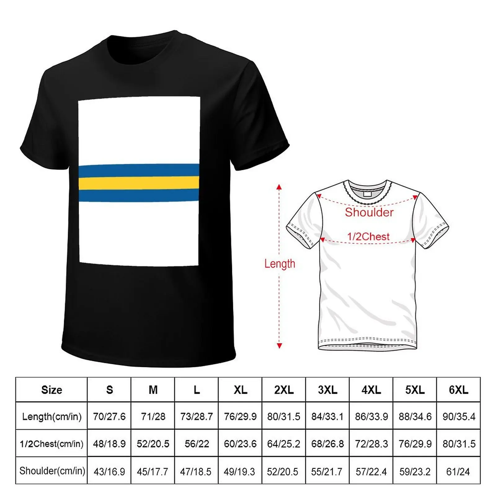 Фото Футболка Leeds Utd Stripes большого размера из мягкого хлопка №2