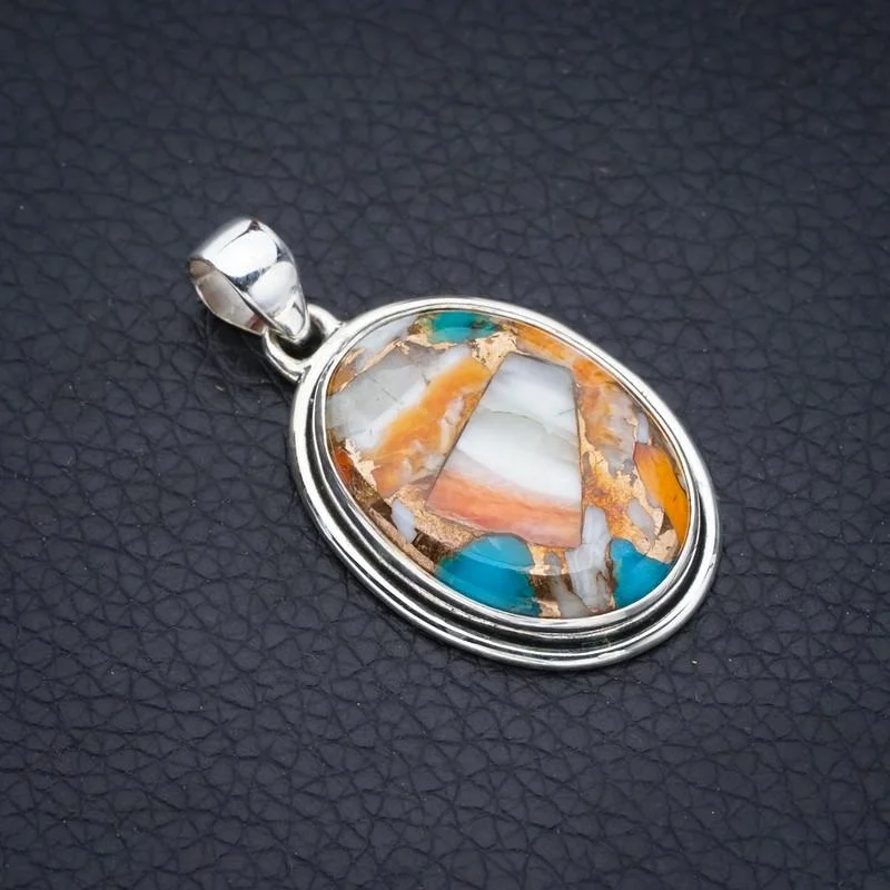 

Медный халцедон ручной работы, фотосеребряный кулон 1,5 дюйма F3715, StarGems