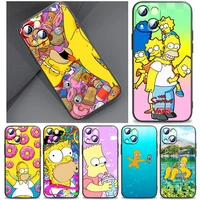 funny cartoon simpsons dad homer phone case for iphone 11 12 13 mini 14 pro max 11 pro max x xr plus 7 8 se silicone cover