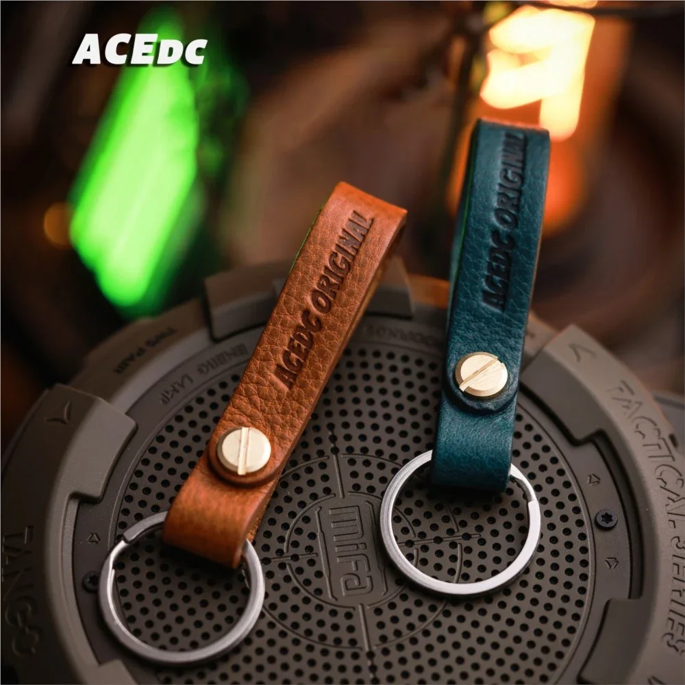 

ACEDC EDC ACEDC обычный ключ инструмент ACEDC верхний слой брелок из коровьей кожи ACEDC кожаный брелок для рукоделия ACEDC