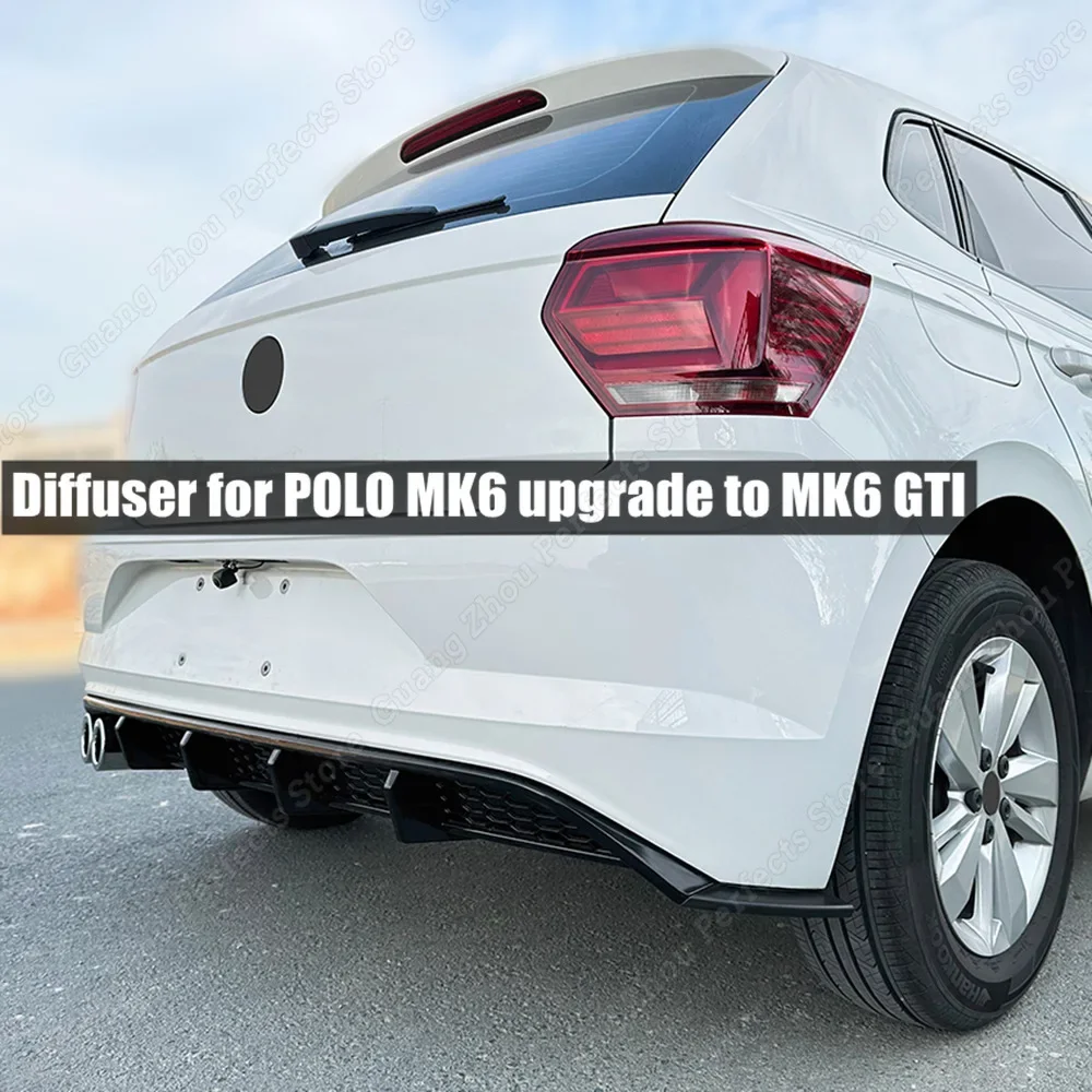 Рассеиватель заднего бампера для VW Polo 6 MK6 2017-2021