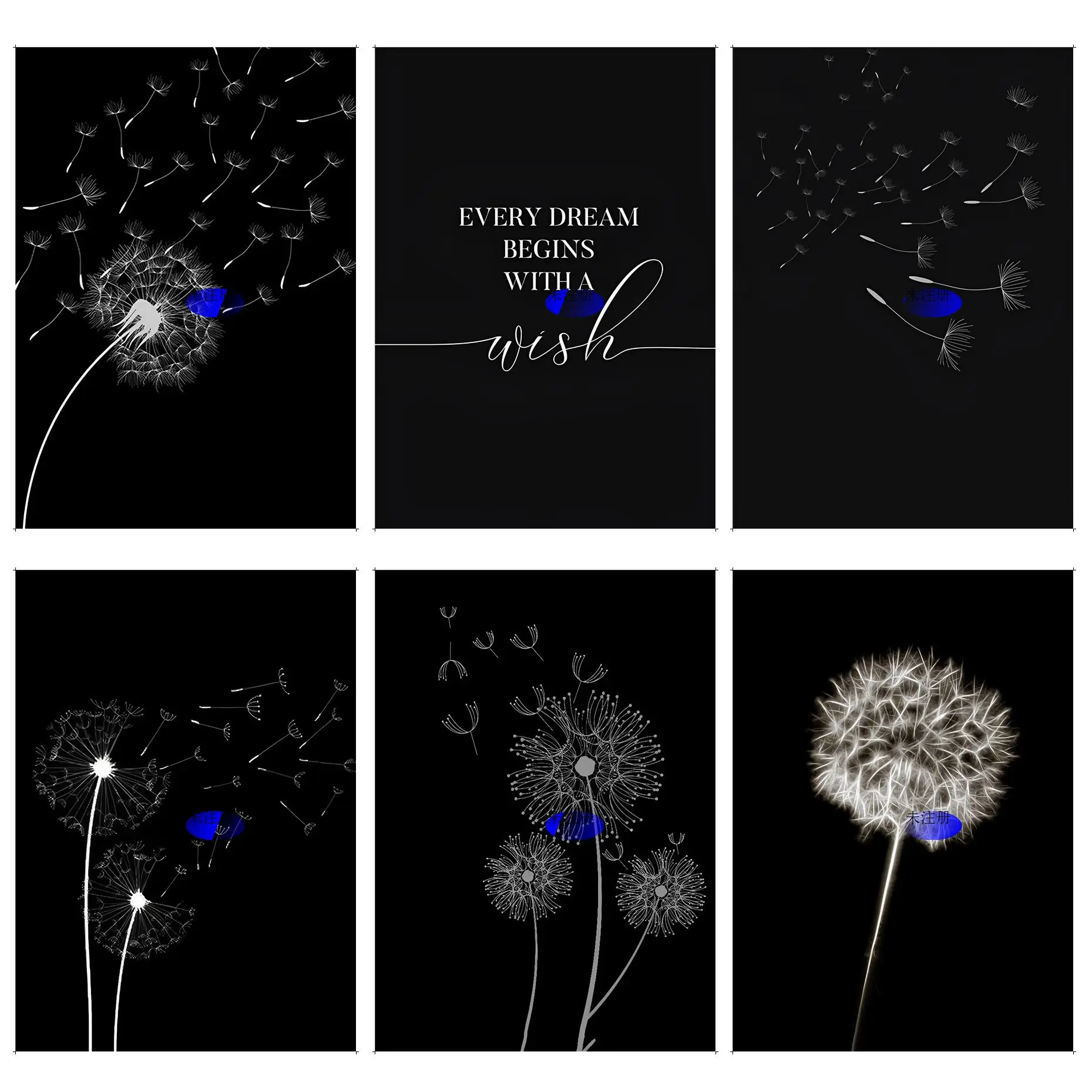 

Nordic Style Minimalist Dandelion Classic Movie Posters Vintage Room Bar Cafe Decor Stickers Wall Painting