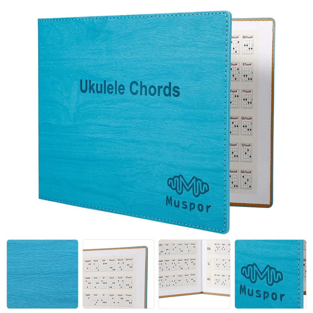 

Practical Fundamental Clear Printing Ukulele Chord Chart Book Wall Chord Book for Starters Beginners