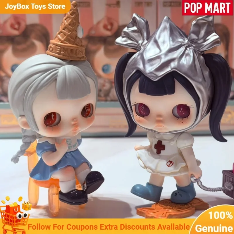 Фото Оригинальный POPMART Caja Blind Box TinyTiny Act 1 Sugar Therapy Room, коллекционная аниме-фигурка, настольное украшение, рождественский подарок, игрушка. №1