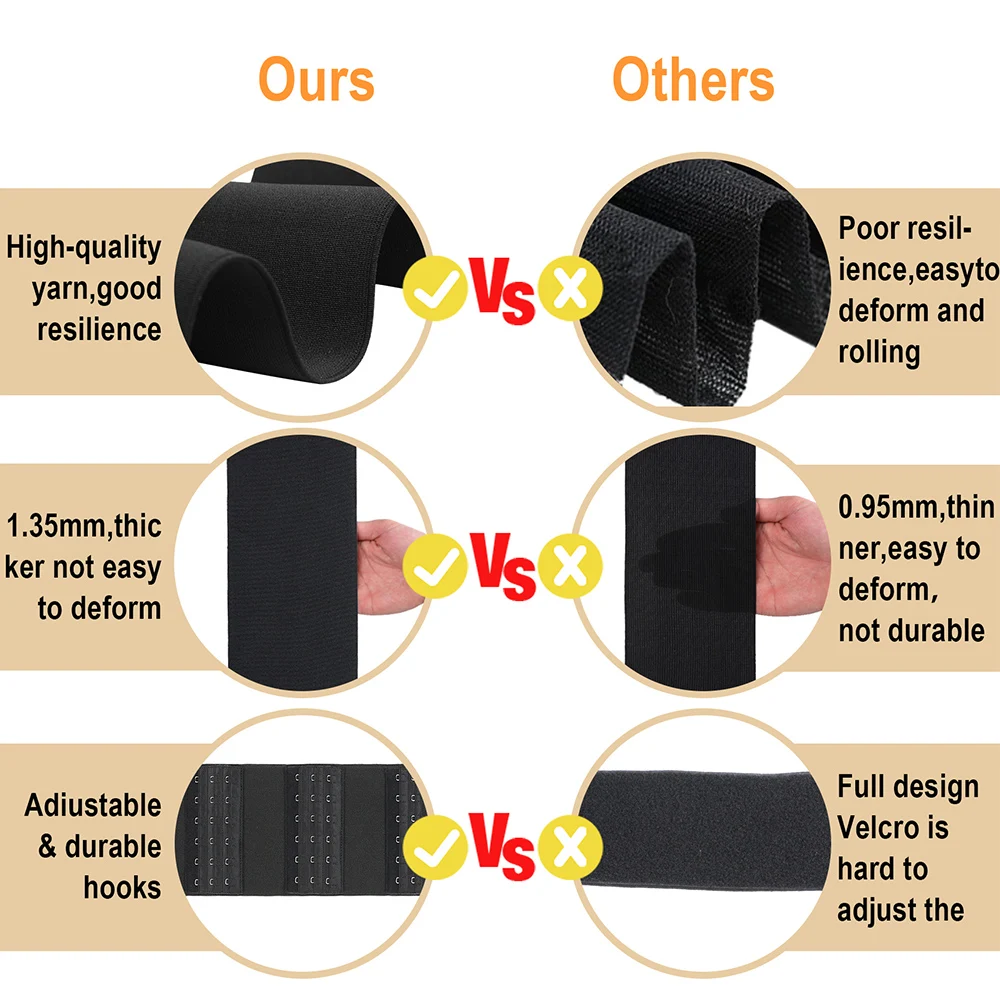 Atbuty Bandage Wrap Belt Workout Slimming Tummy Reduce Belly Stomach Girdle Hook & Eye Snatched Me Up Waist Trainer Sweat Shaper