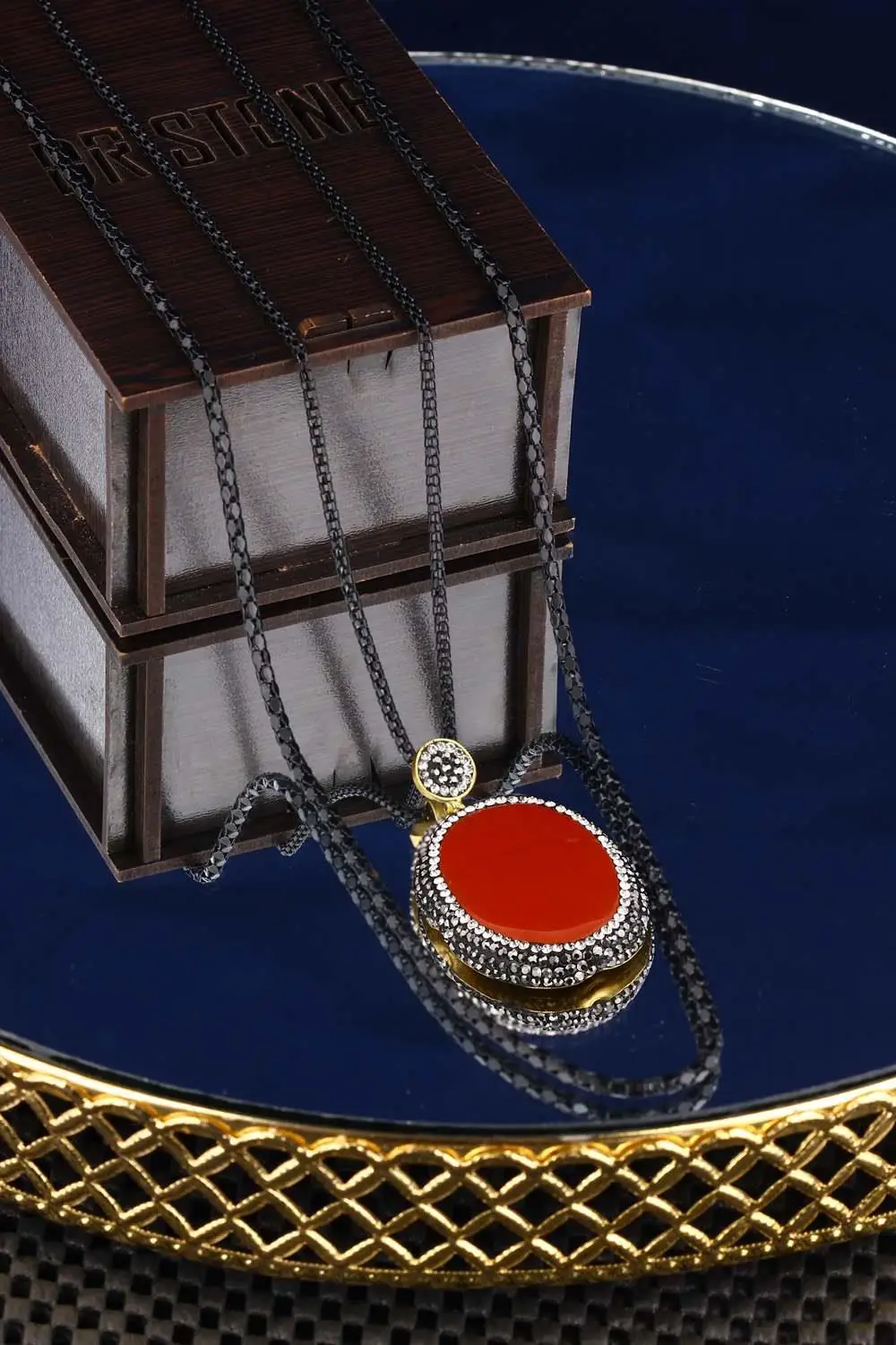 

Женское Ожерелье с позолотой из натурального агата X20Ar552