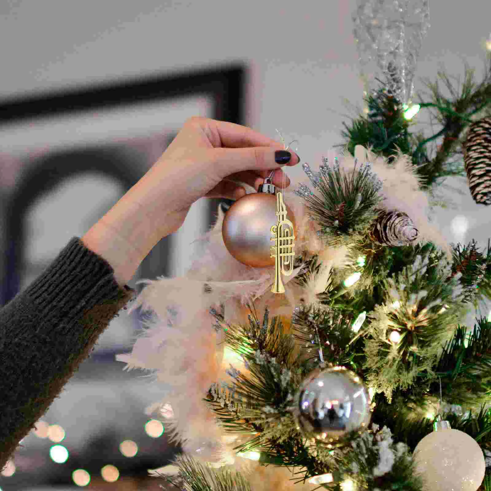 20 шт. фетровая мини-модель музыкального инструмента рождественские игрушки рог