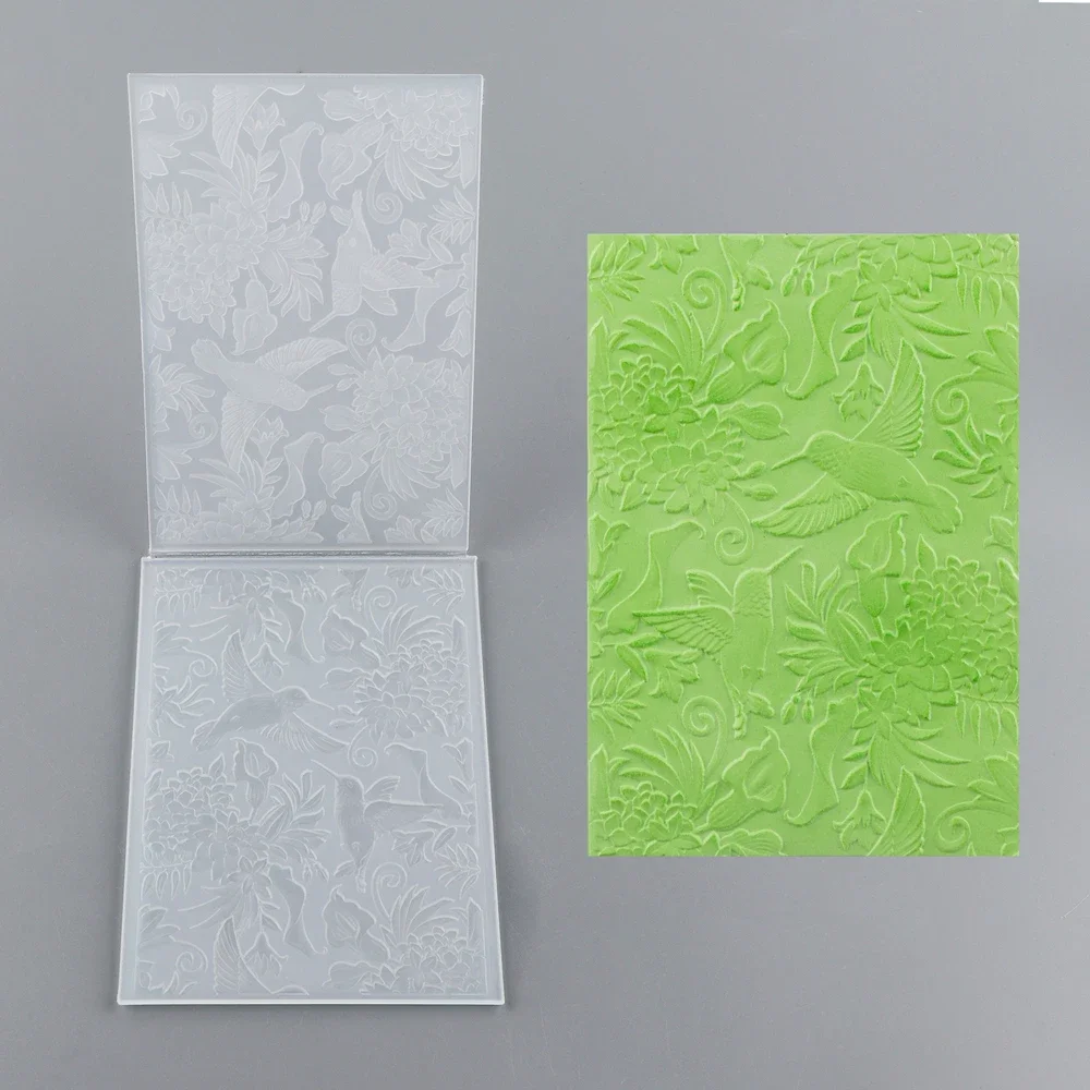 Папка с 3D тиснением гигантских деревьев мозаичная текстура разные цветы