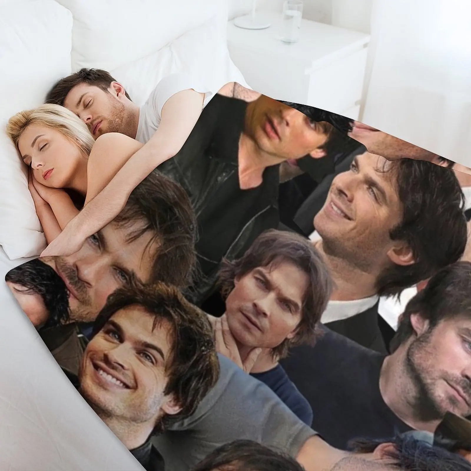 ian somerhalder фотоколлаж Плед Одеяло
