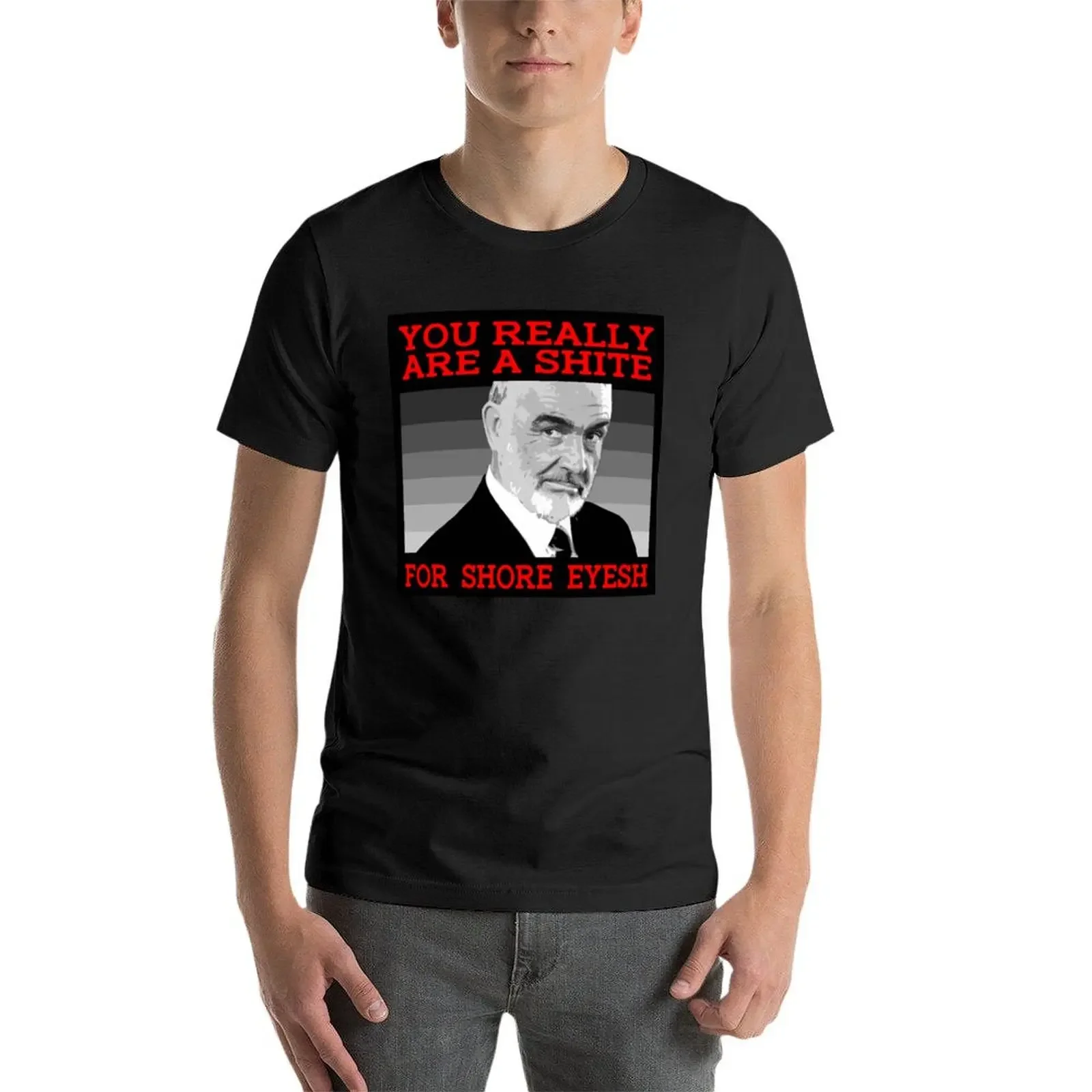 Футболка Sean Connery черная милая одежда для мальчиков белые винтажные футболки