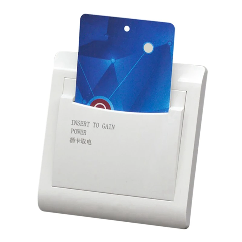 

2X With 3 Card Hotel House Guest Room Wall Reader Switch 40A Energy Saving Insert Key For Power