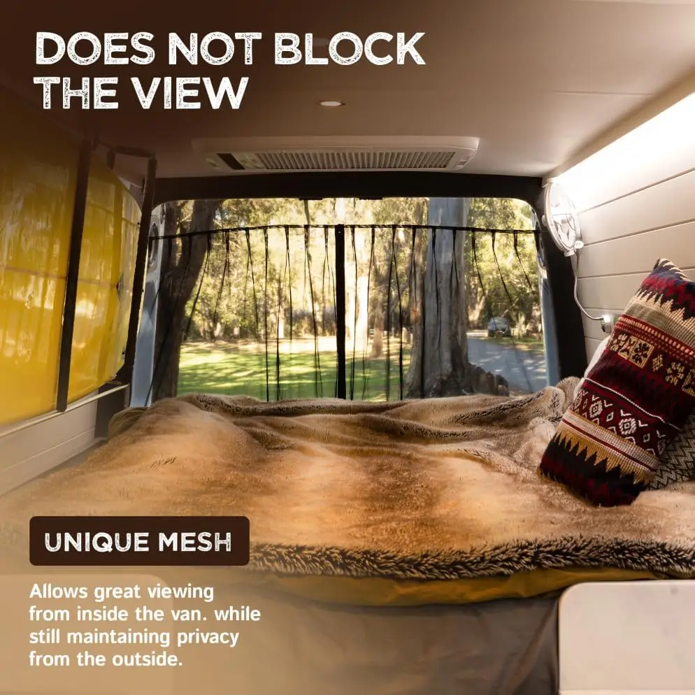 Москитная сетка задней двери с центральной застежкой-молнией для Mercedes Benz Sprinter Ford