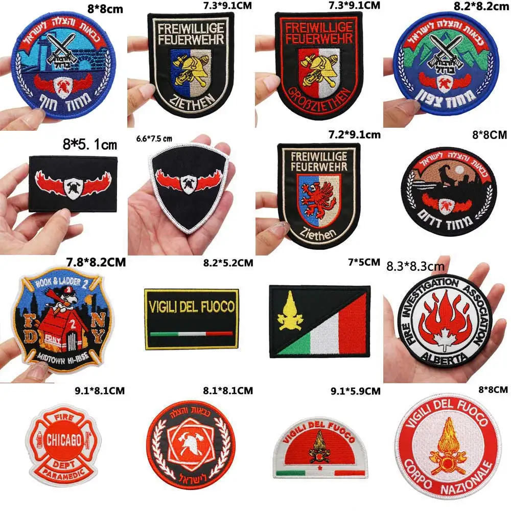 Пожарные борьбы пожарная служба тактические нашивки с вышивкой для рюкзаков и