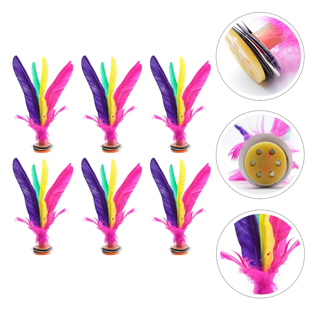 

Shuttlecock Chinese Game Shuttlecocks Kick Jianzi Foot Toy Toys Sports Kicking Exercise Kids Colorful Traditional Rubber