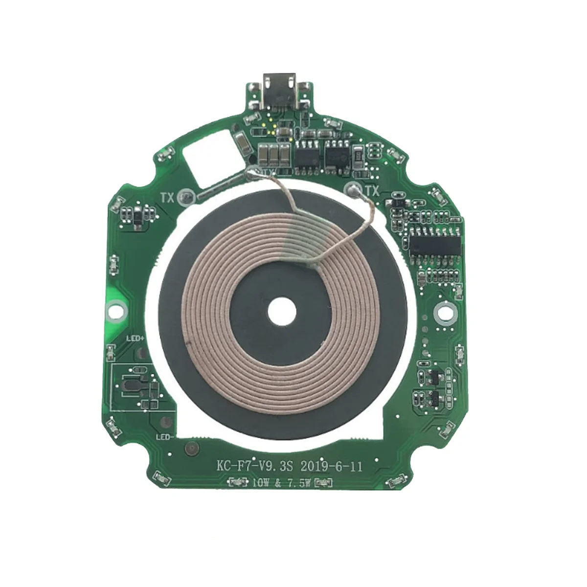 10 Вт Быстрое беспроводное зарядное устройство стандартная печатная плата передатчика