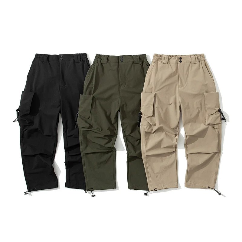 

Japan Men Korean Streetwear Cityboy Outdoor Functional Button Loose Casual Cargo Pants Male Fashion Sport Trousers Jogger Pant