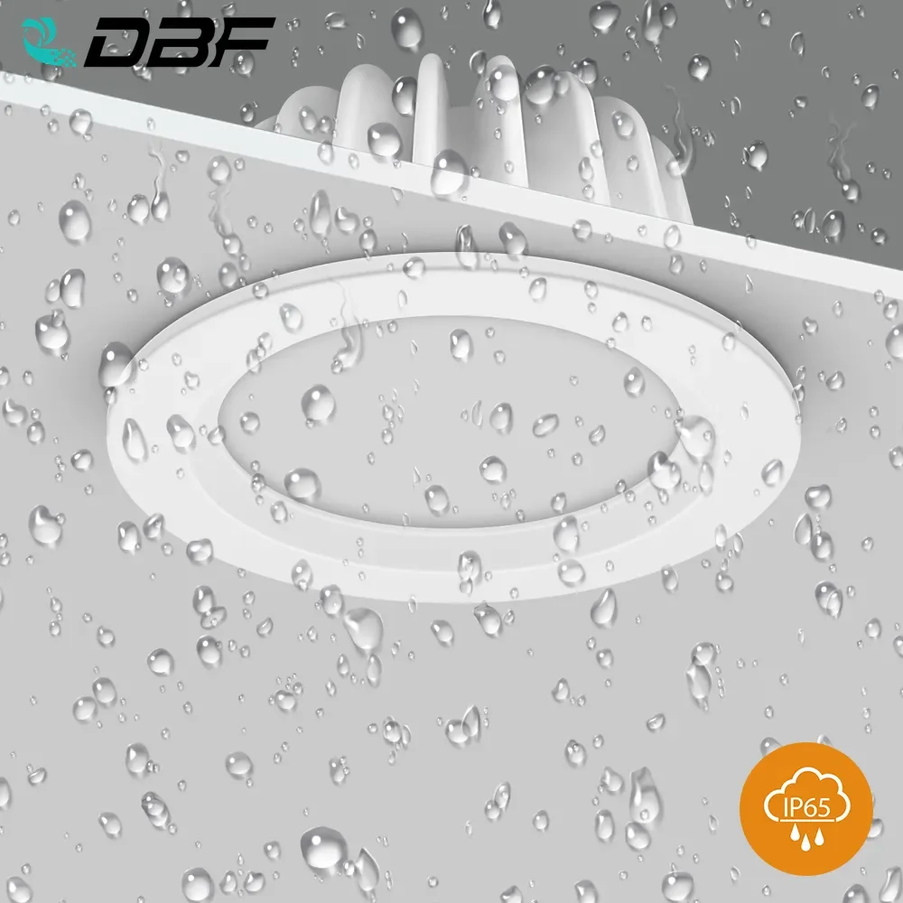 

[] Round IP65 Waterproof Downlight 5W 7W 9W 12W 15W Bathroom Spot Lights Anti Fog Ceiling Recessed Downlights AC 110V/220V