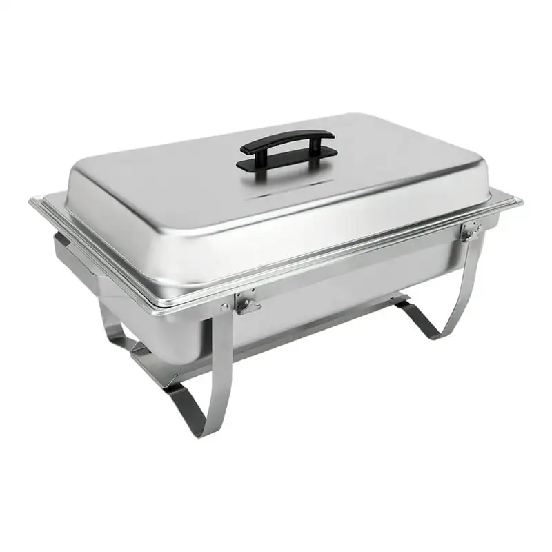 

Perfect Stainless Steel Finish Foldable 8-Quart Frame Buffet Chafer Set - Perfect for Parties or Events!