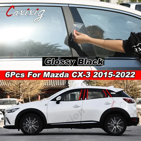 Наклейка из поликарбоната на дверь и окно автомобиля для Mazda CX-3 CX3 2015-2022 6x
