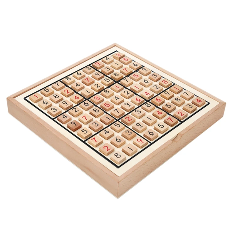 

Wooden Sudoku Game Jiugongge Sudoku with Questions Children's Logical Thinking Concentration Training Educational Toys A
